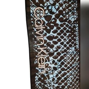 Calvin Klein Scarf, Reptile Print Scarf Blue, Black and Grey